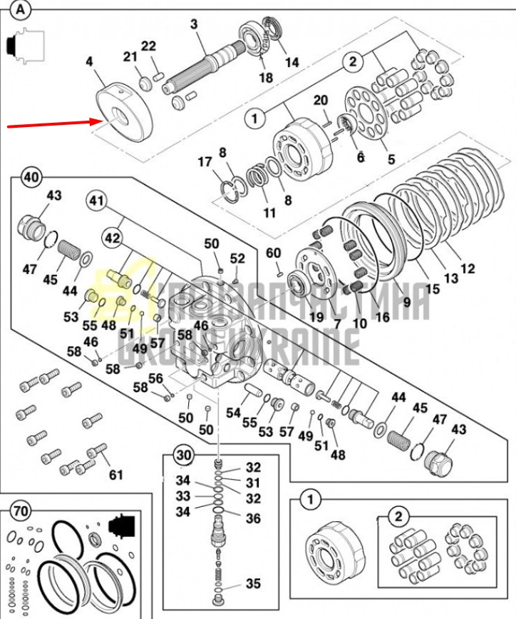 JCB 332/E6493 Поворотная плита JS115