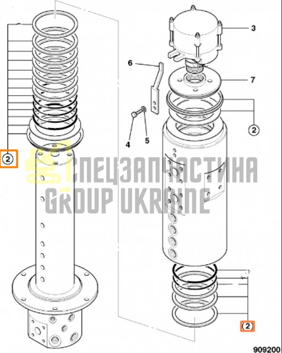 Купить JCB 332/c3819 Ремкомплект сальников гидроцилиндра для  JS160W