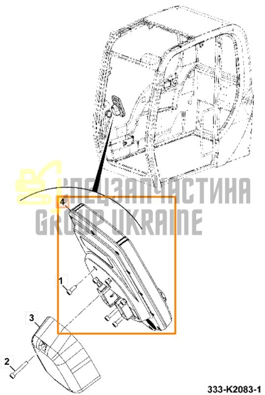 JCB 334/K0853 Дисплей для JS200, JS210, JS220