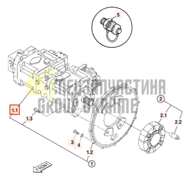 335/F2541 Насос гидравлический JCB JS200, JCB JS205