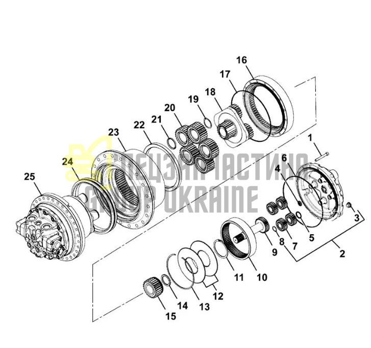 550/43656 Подшипник роликовый JCB JS200