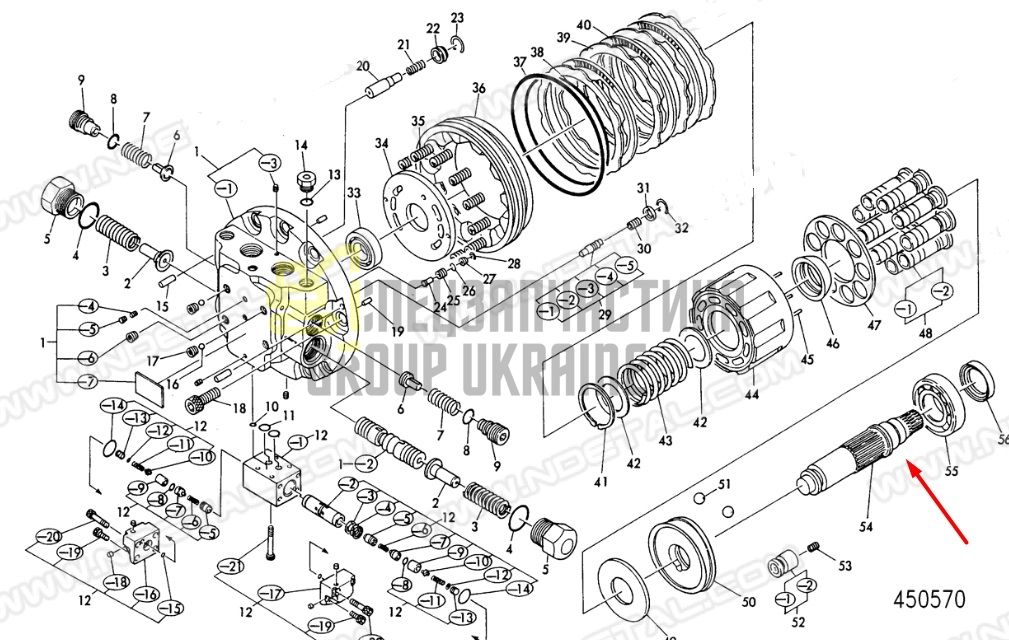 Приводной вал двигателя LJM0072 для JCB JS240