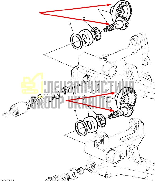 John Deere AL110919 Главная (коническая) пара Z=17/36