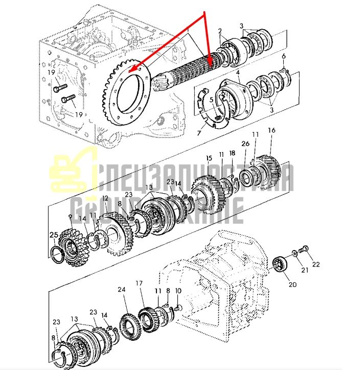 John Deere AL204388 Главная (коническая) пара Z=9/37