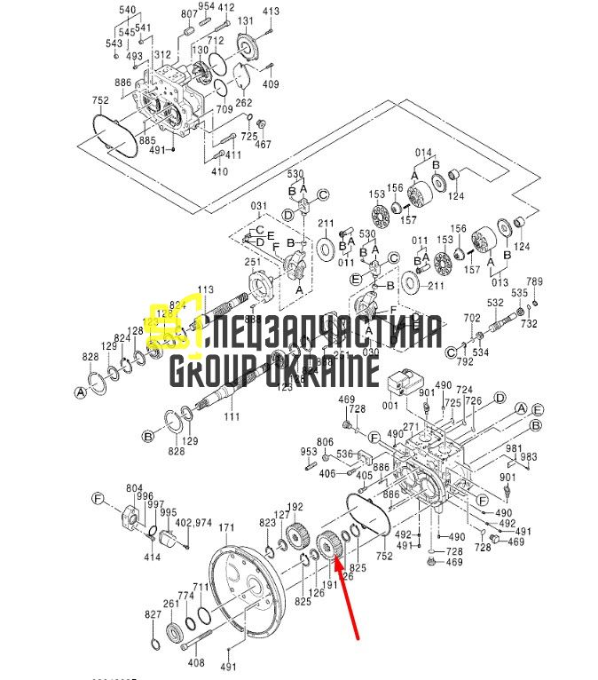 Шестерня K5V200DPH 0820418 Handok