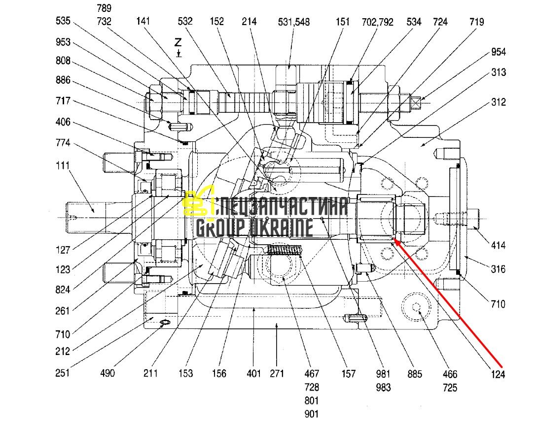 Подшипник игольчатый Kawasaki K5V80 PAJ502601 Hyundai