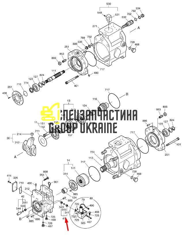 Клапан обратный короткий Kawasaki 2953802048 (SMALL) Handok