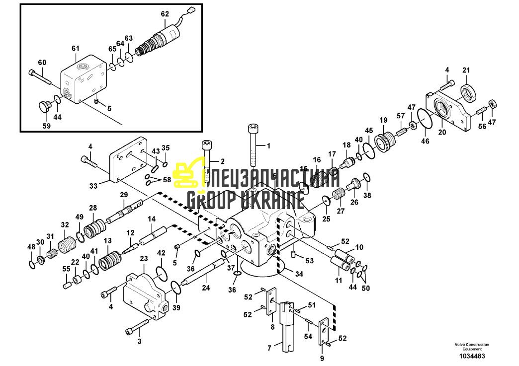 Регулятор гидравлического насоса Kawasaki VOE14535543 Handok