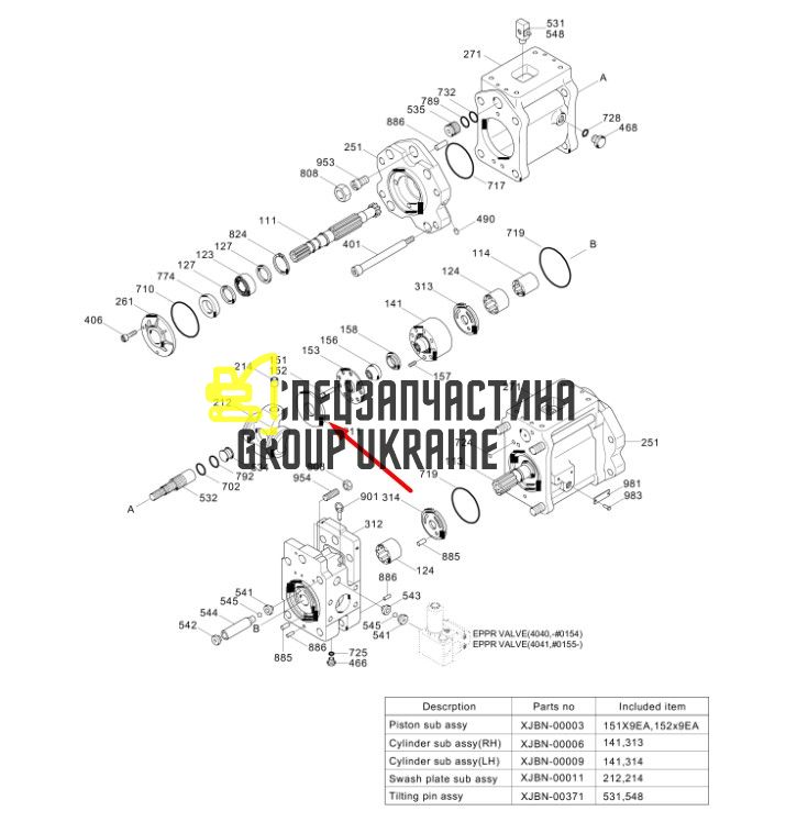 Плита опорна Kawasaki K5V160 XJBN-00023 Handok