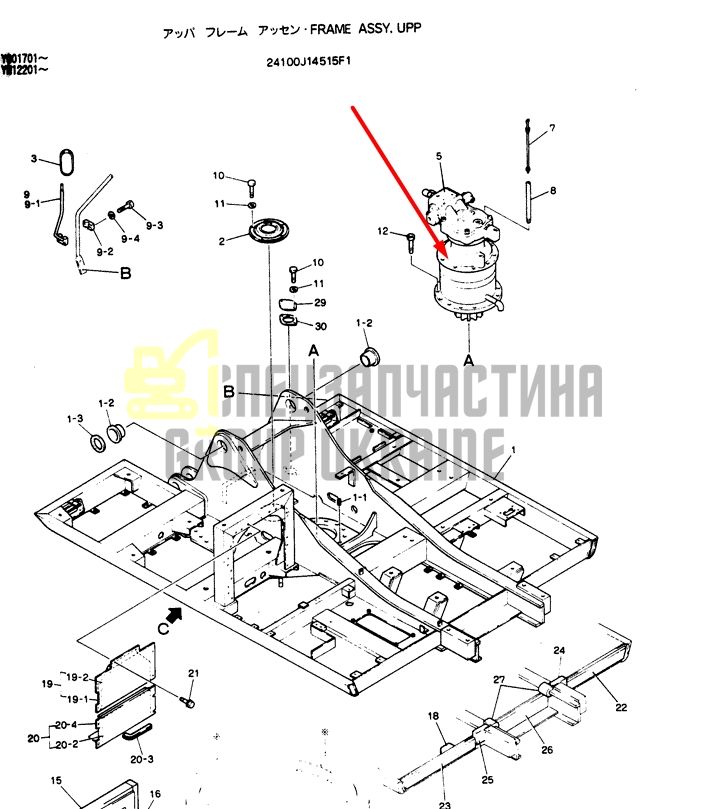 24100J11091F7 Редуктор поворота KOBELCO SK200-III