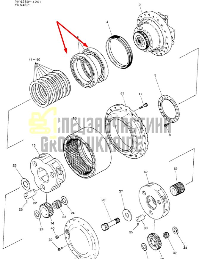 2425R217 Радиальный подшипник KOBELCO MD200C