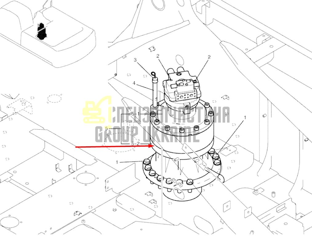 LC32W00007F1 Редуктор поворота KOBELCO SK350-8