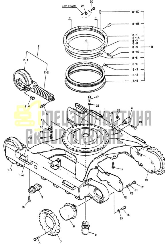 Kobelco LP54D00001F1 Натяжитель гусеницы для SK130, SK120