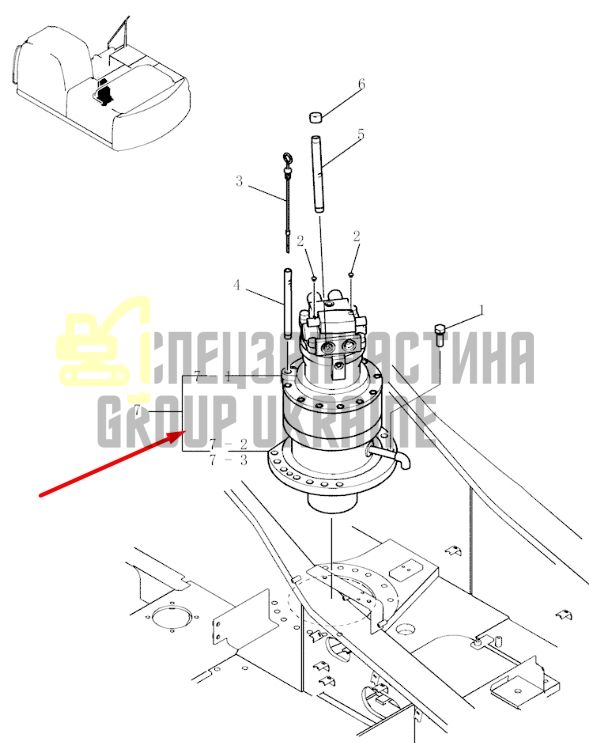 YN15V00036F1 Гидравлический поворотный двигатель Kobelco 200-8, SK210D-8