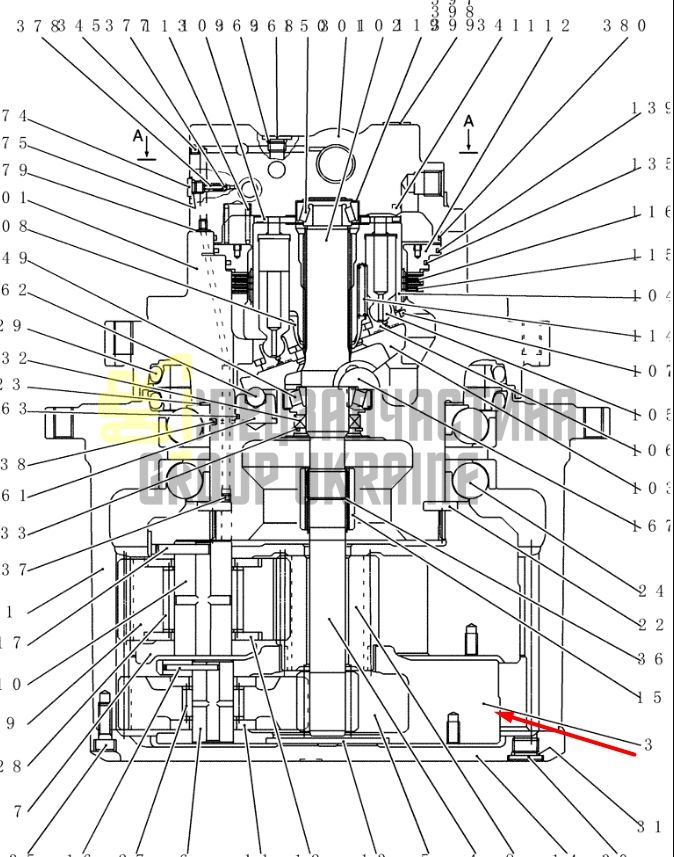 YN15V00037S003 Планетарная несущая шестерня Kobelco SK200-8, SK210LC-8