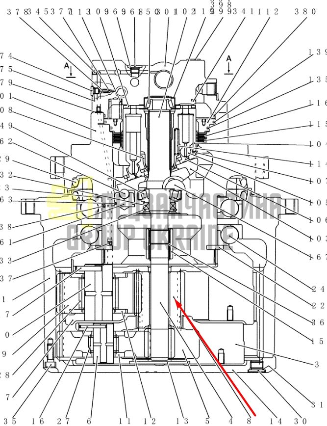 YN15V00037S008 Солнечная шестерня Kobelco SK170-9, SK210DLC-8