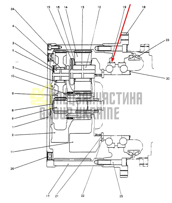 Главный подшипник YN53D00004S019 для спецтехники KOBELCO SK210