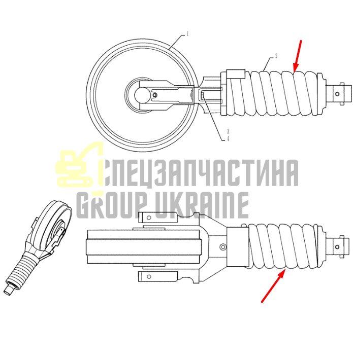 Kobelco YN54D00027F1 Натяжитель гусеницы для SK210