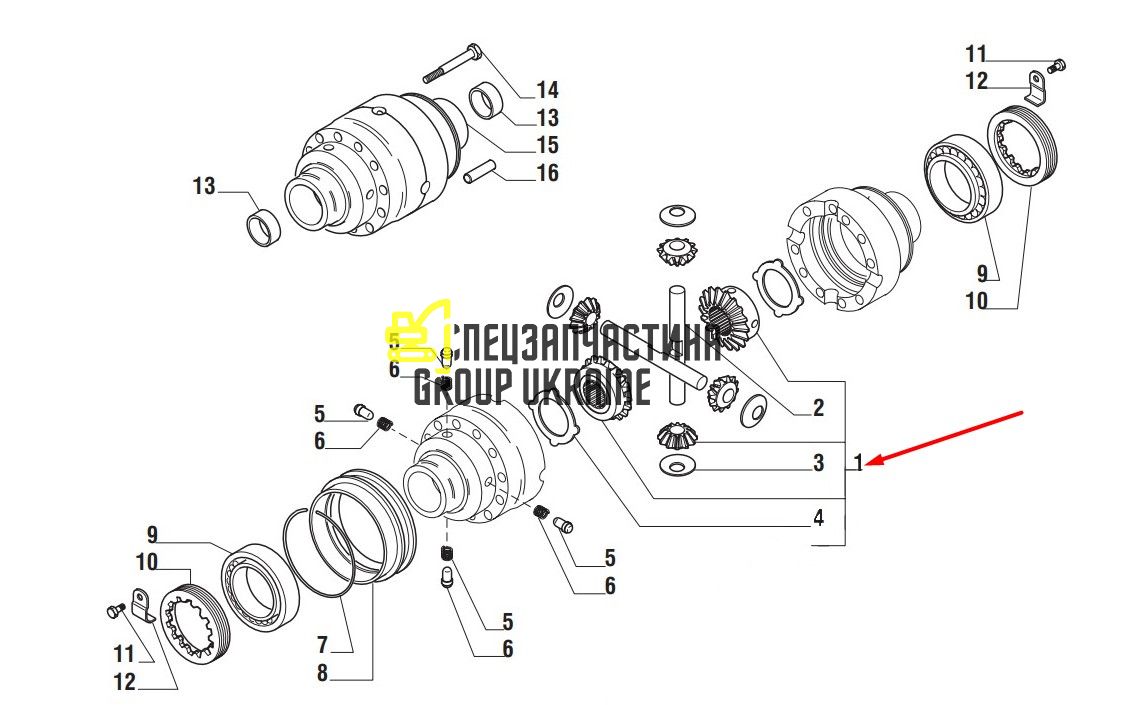 CA0066148 (066148) Ремкомплект дифференциала Komatsu WB93/97-S/R