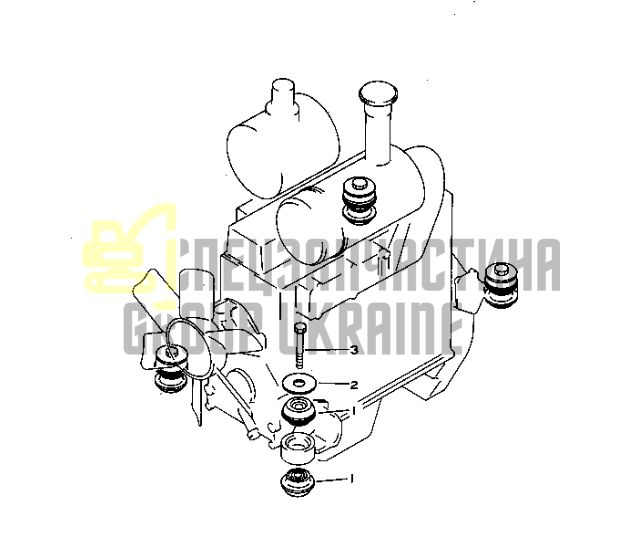 Купить Komatsu 103-01-21120 Подушка двигателя для PC80, WA40