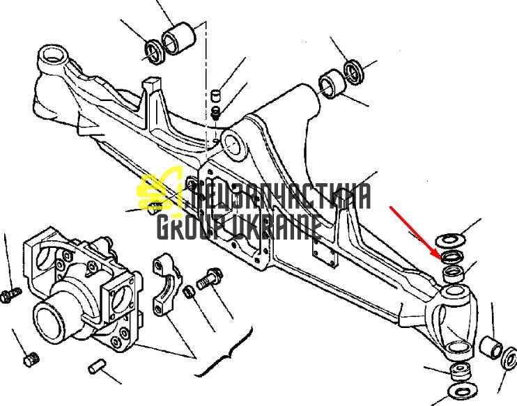 CA0131265 (84990259, 144611A1, 131265, 11709398) Шайба шкворня Komatsu WB93/97-S/R
