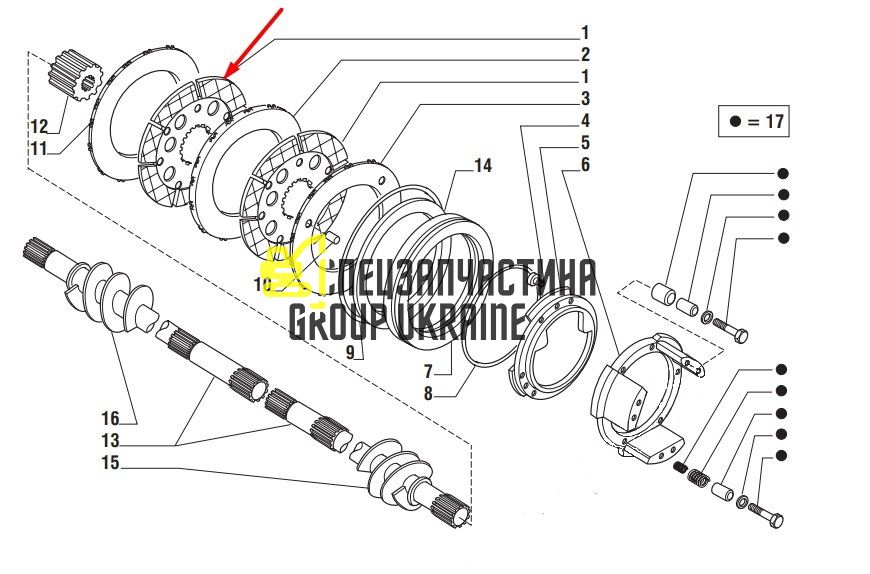 136135 (237017A1, RI-660490) Фрикционный диск Carraro