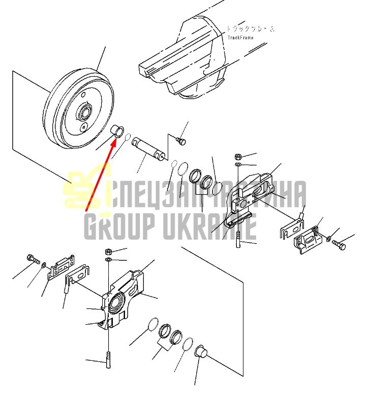 14X-30-12181 Втулка Komatsu D65E, D85Ess-2