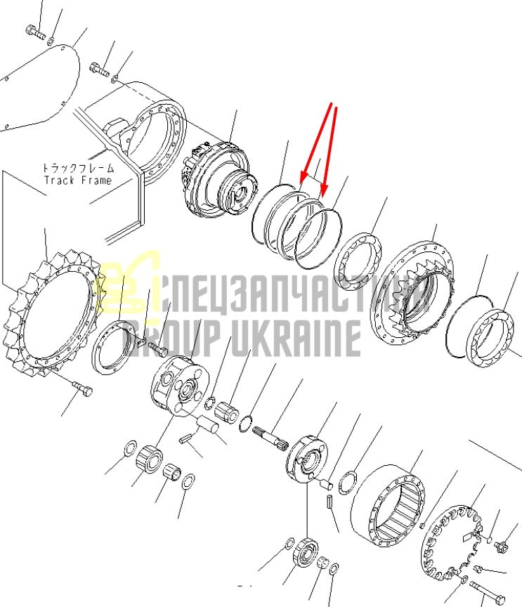 150-27-00029 Сальник бортового редуктора Komatsu D63E даукон, уплотнение