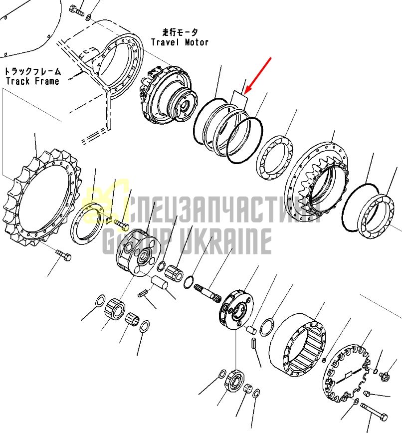 Сальник бортового редуктора 150-27-00410 Komatsu PC200 даукон, уплотнение