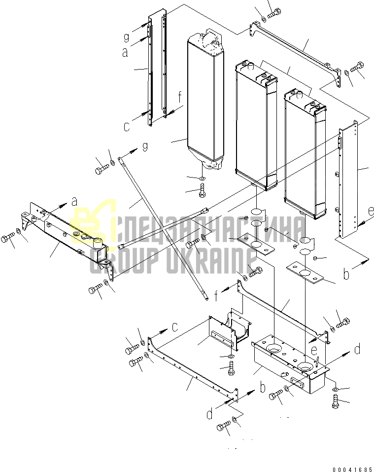 17A-03-41121 Радиатор интеркулера KOMATSU