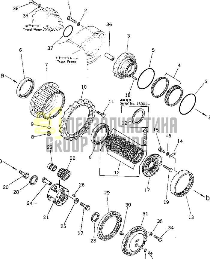Подшипник поворотного редуктора 205-27-71430 для KOMATSU PF5