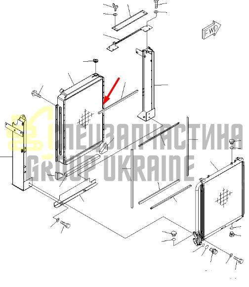 206-03-71111 Радиатор охлаждения гидравлики KOMATSU PC200-7