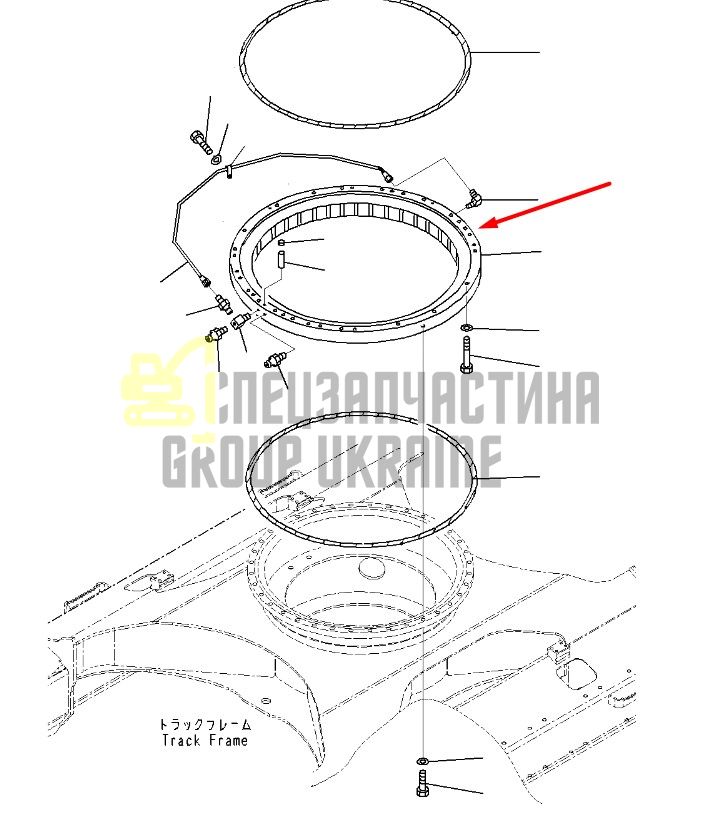 206-25-00200 Опорно поворотный круг KOMATSU PC200-8