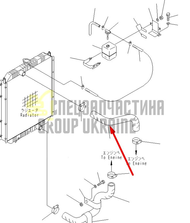 Купить Komatsu 207-03-61171 Патрубок для PC300, PC340