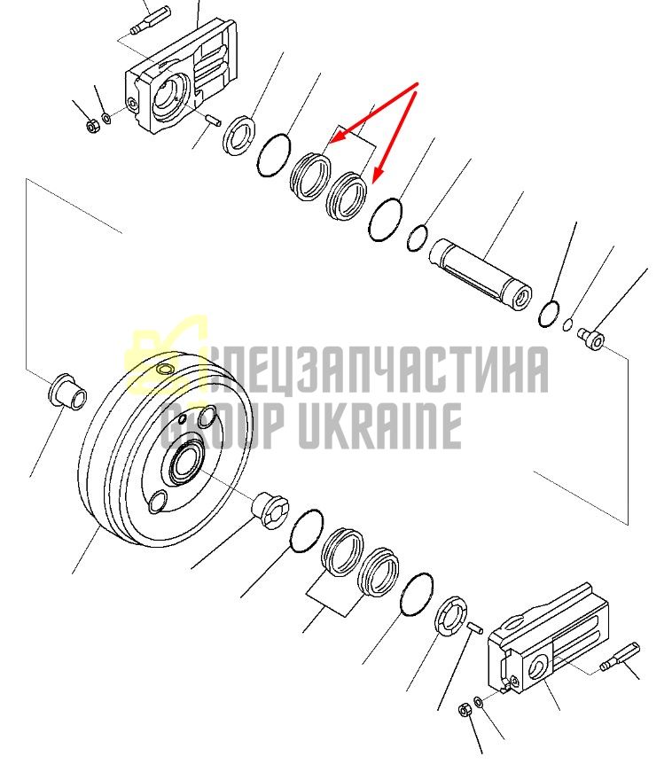 Сальник бортового редуктора 207-27-00010 Komatsu PC 1000 даукон, уплотнение
