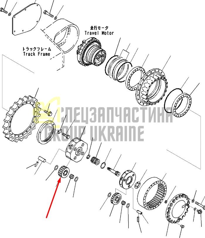 207-27-63210 Подшипник сателлита второй ступени KOMATSU PC300