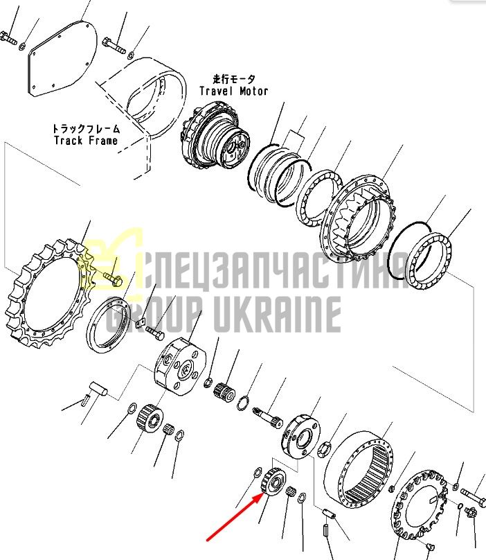 207-27-71121 Шестерня сателлит первой ступени редуктора KOMATSU PC300
