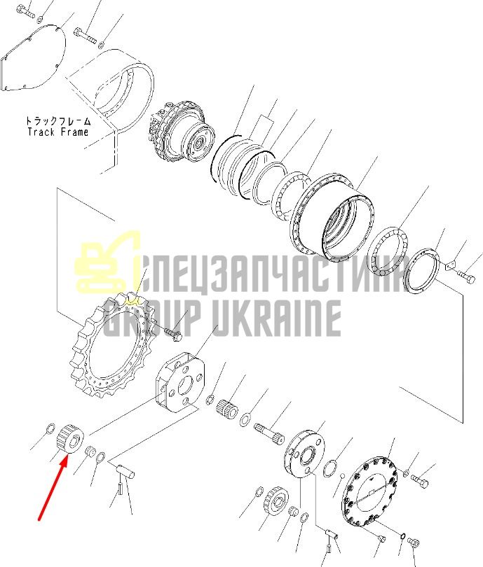 208-27-71140 Шестерня сателлит второй ступени редуктора KOMATSU PC400
