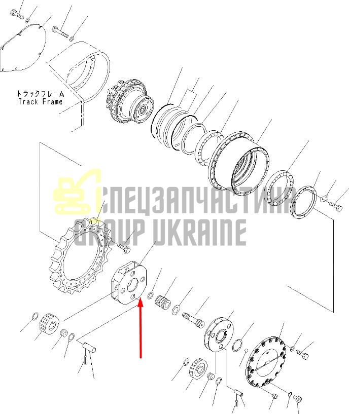 208-27-71170 Водило редуктора хода Komatsu PC200