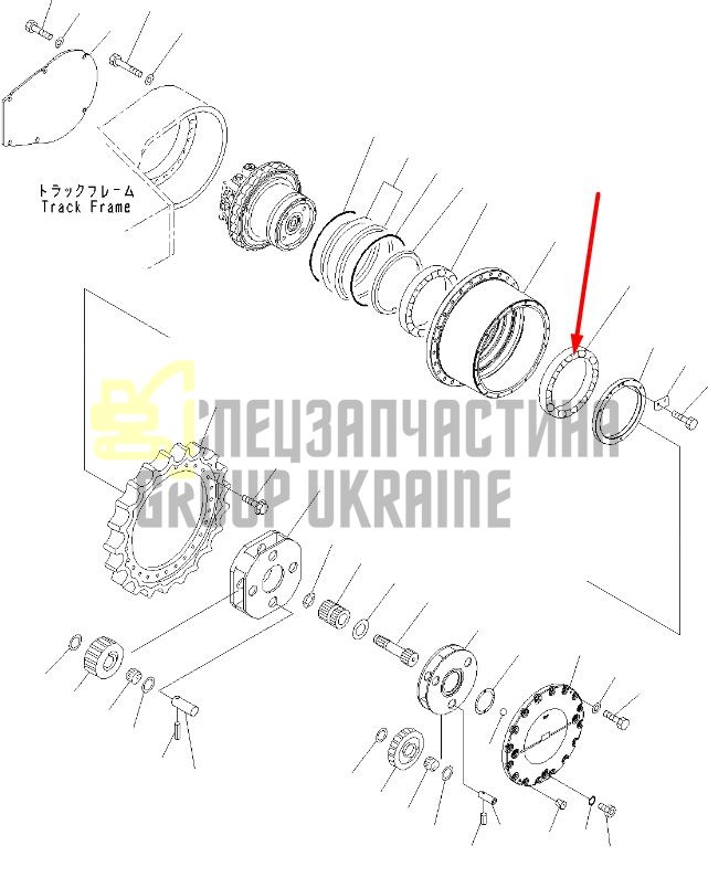 208-27-71210 Роликовый подшипник редуктора хода Komatsu PC300, PC350
