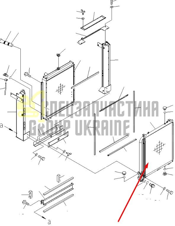 20Y-03-31121 Радиатор охлаждения гидравлики KOMATSU PC200-7