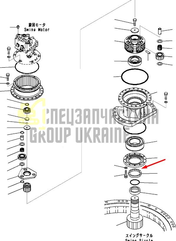 AP4399 Сальник редуктора поворота Komatsu PC200