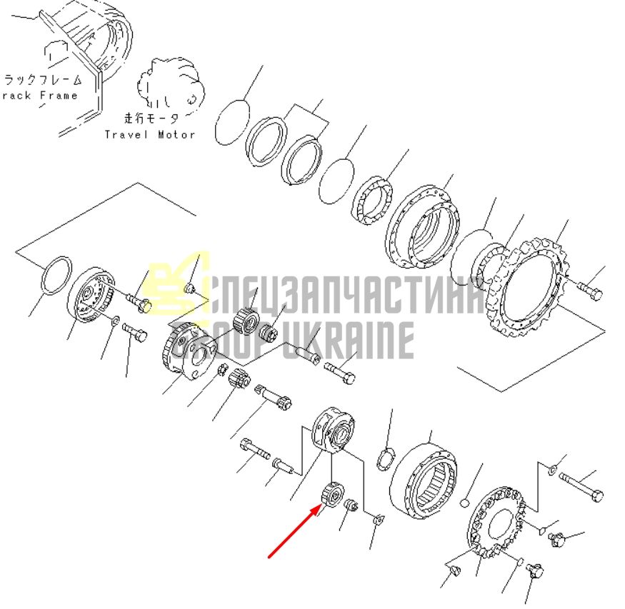 20Y-27-13140 Шестерня планетарная Komatsu PC200