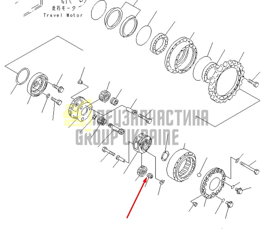 20Y-27-13180 Подшипник Komatsu PC200