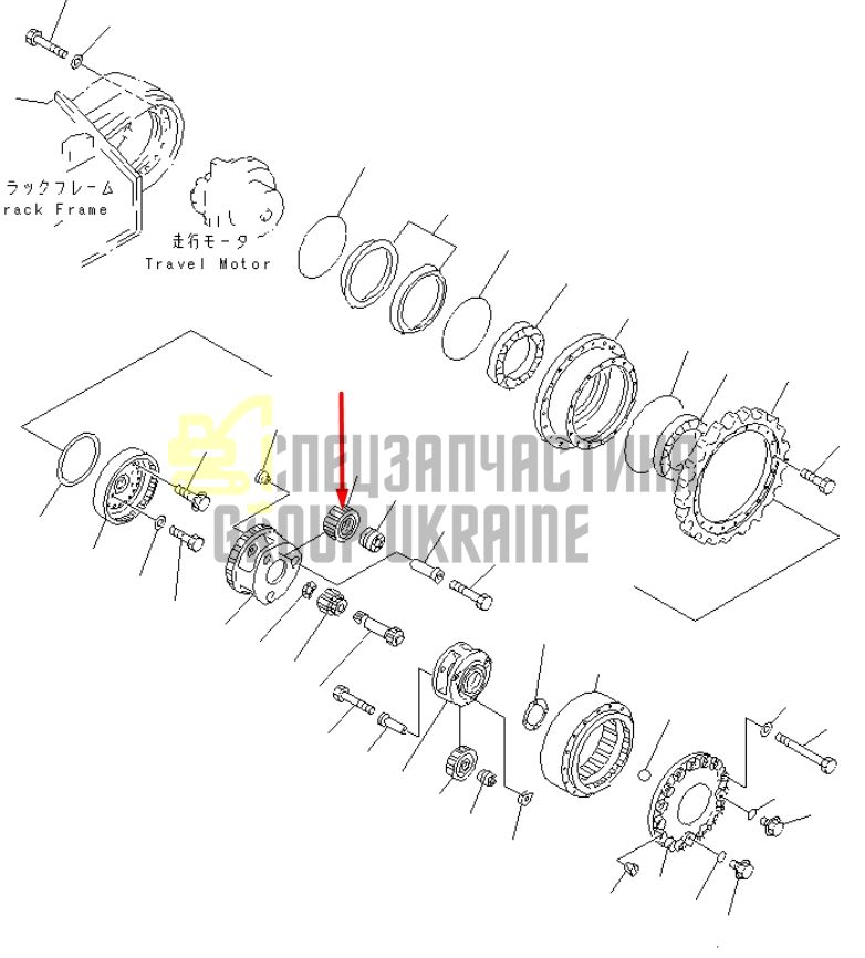 20Y-27-13220 Шестерня планетарная Komatsu PC200-5