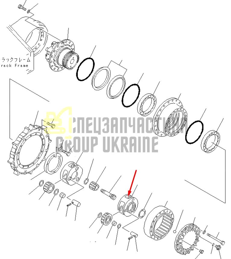 20Y-27-21140 Водило редуктора Komatsu PC200-5