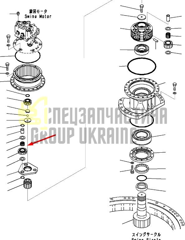 20Y-27-22210 Подшипник игольчатый KOMATSU PC200/220