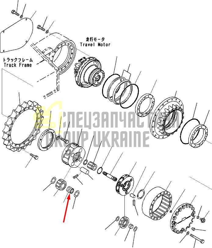20Y-27-22220, 20Y-27-21270 Подшипник игольчатый KOMATSU PC220/250
