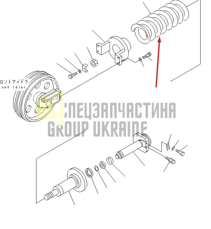 KOMATSU 20Y-30-29100 Натяжитель гусеницы PC200-7