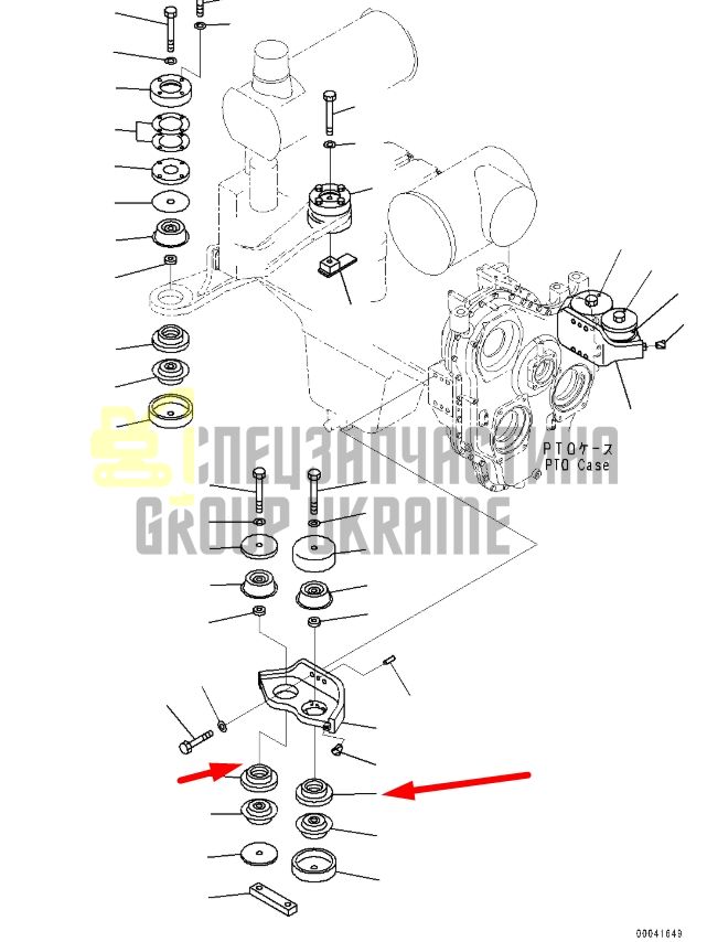 Купить Komatsu 21T-01-11150 Подушка двигателя для PC300, PC650
